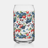 Strawberries With Blueberries and Butterflies ガラス缶 (右)