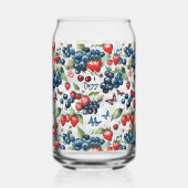 Strawberries With Blueberries and Butterflies ガラス缶 (左)