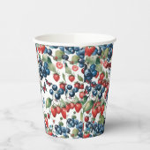 Strawberries With Blueberries and Butterflies 紙コップ (左)