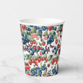 Strawberries With Blueberries and Butterflies 紙コップ (右)