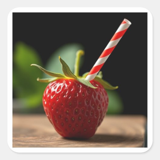 「STRAWBERRY」 スクエアシール (正面)