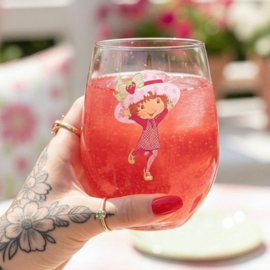 Strawberry ステムなしワイングラス