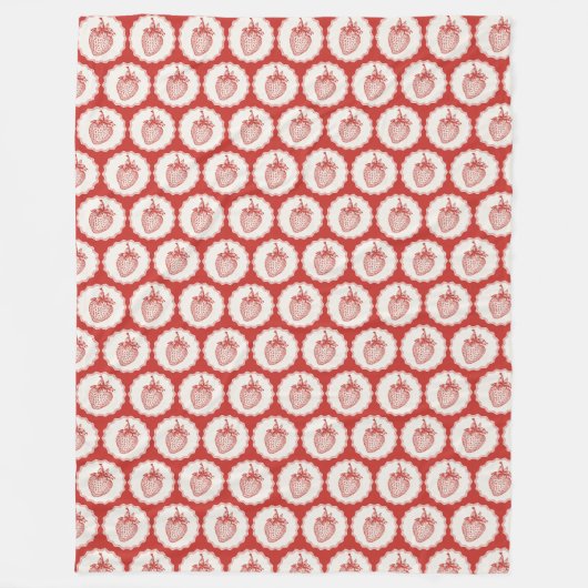 Strawberry フリースブランケット (正面)