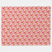 Strawberry フリースブランケット (正面(横))