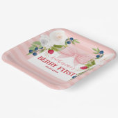 Strawberry 1st Berry First strawberry Birthday ペーパープレート (傾斜あり)