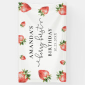 Strawberry 1st Birthday Berry Sweet One  横断幕 (縦)
