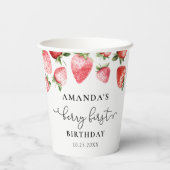 Strawberry 1st Birthday Berry Sweet One  紙コップ (裏面)