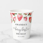 Strawberry 1st Birthday Berry Sweet One  紙コップ (正面)