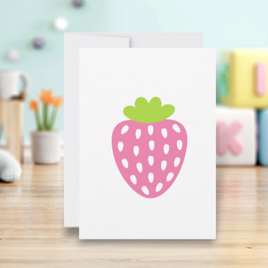 Strawberry 1st Birthday Invite First Berry Sweet 招待状