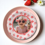 Strawberry 1st Birthday Party Berry First Photo ペーパープレート<br><div class="desc">Strawberry 1st Birthday Party Berry First Photo Paper Plates</div>
