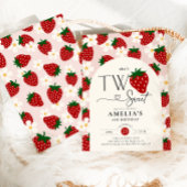 Strawberry 2nd Birthday Two Sweet 招待状