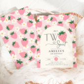 Strawberry 2nd Birthday Two Sweet Pink 招待状