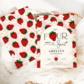 Strawberry 4th Birthday Four Ever Sweet 招待状