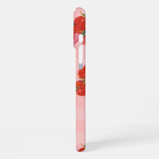 Strawberry Aesthetic Case | Fresh Fruit Vibes iPhoneケース (左側面)