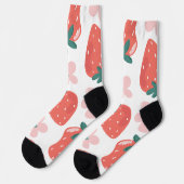 Strawberry and flower pattern ソックス (左)