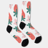 Strawberry and flower pattern ソックス (右)