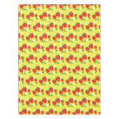 Strawberry and Flower Yellow Pattern テーブルクロス (正面)