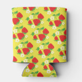 Strawberry and Flower Yellow Pattern 缶クーラー (裏面)