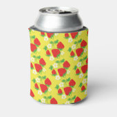 Strawberry and Flower Yellow Pattern 缶クーラー (缶裏面)