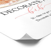 Strawberry Baby Brunch Decorate A Bib Sign ポスター (角)