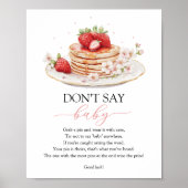 Strawberry Baby Brunch Don't Say Baby Sign ポスター (正面)