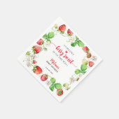 Strawberry Baby Shower スタンダードカクテルナプキン (角)