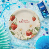 Strawberry Baby Shower Berry Sweet  ペーパープレート (パーティー)