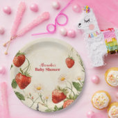 Strawberry Baby Shower Berry Sweet  ペーパープレート (パーティー)