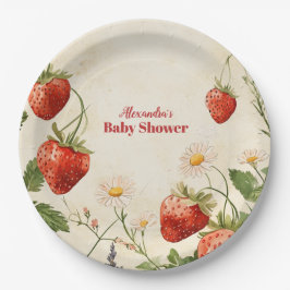 Strawberry Baby Shower Berry Sweet  ペーパープレート