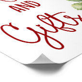 Strawberry | Baby Shower Cards & Gifts Sign ポスター (角)