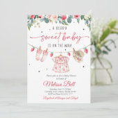 Strawberry Baby Shower Invitation  招待状 (スタンド正面)
