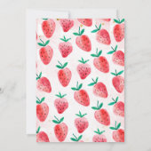 Strawberry Baby Shower Invitation  招待状 (裏面)