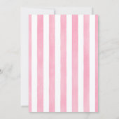 Strawberry Baby Shower Invitation Girl Pink 招待状 (裏面)