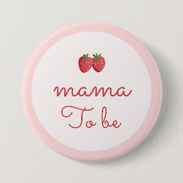 Strawberry Baby Shower Mama To Be 缶バッジ