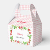 Strawberry Baby Shower Thank You フェイバーボックス (裏面サイド)