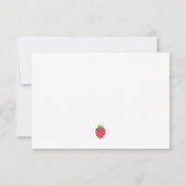 Strawberry Baby Shower Thank You Card サンキューカード (裏面)