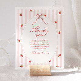 Strawberry Baby Shower Thank You Card サンキューカード