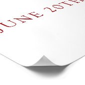 Strawberry | Baby Shower Welcome Sign ポスター (角)