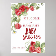 Strawberry | Baby Shower Welcome Sign