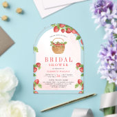 Strawberry Basket Berry Sweet Arch Bridal Shower アクリル招待状 (インサイチュ (ウェディング))