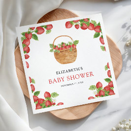 Strawberry Basket Berry Sweet Baby Shower スタンダードカクテルナプキン