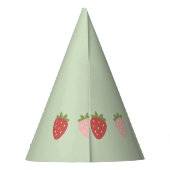 Strawberry Berry First Birthday パーティーハット (裏面)
