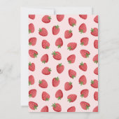 Strawberry Berry First Birthday 招待状 (裏面)