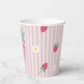 Strawberry Berry First Birthday Paper Cups 紙コップ (裏面)