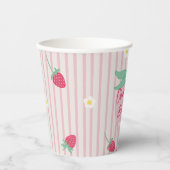 Strawberry Berry First Birthday Paper Cups 紙コップ (正面)