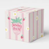 Strawberry Berry First Birthday Party Favor Box フェイバーボックス (正面サイド)