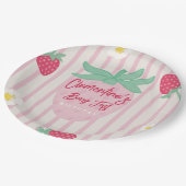 Strawberry Berry First Paper Plate ペーパープレート (アングル)