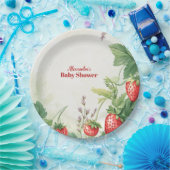 Strawberry Berry Sweet Baby Shower ペーパープレート (パーティー)