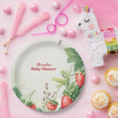 Strawberry Berry Sweet Baby Shower ペーパープレート (パーティー)