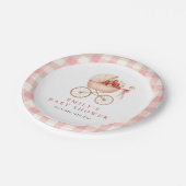 Strawberry Berry Sweet Baby Shower ペーパープレート (アングル)
